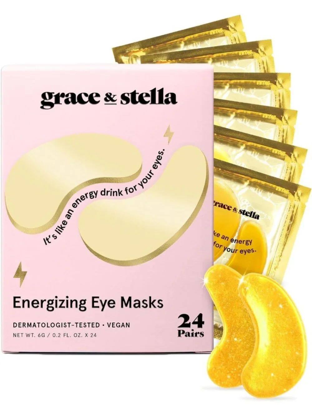 Vegan Eye Patches for Puffy Eyes | Under Eye Masks for Dark Circles & Bags
